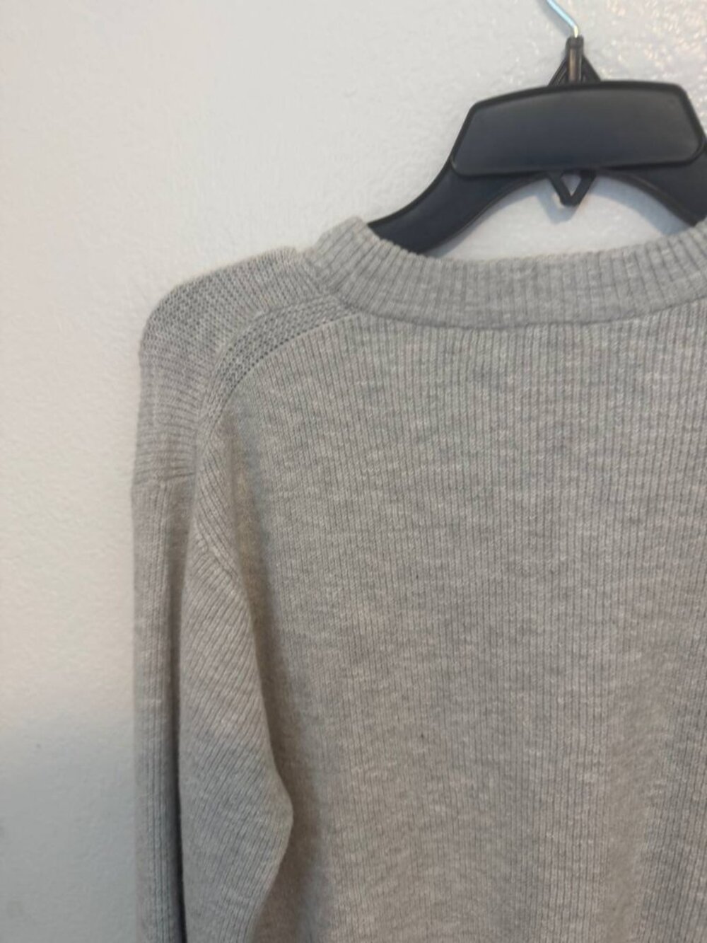 NWT Faherty Jackson Crewneck Sweater M Ice Grey Heather Organic Cotton Women's - Picture 9 of 12